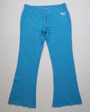 Vtg Y2K Pink Victoria's Secret Womens L Babydoll Flared Wide Leg Sweatpants Blue