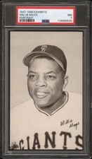 1947-66 EXHIBITS WILLIE MAYS PORTRAIT SAN FRANCISCO GIANTS BASEBALL PSA 7