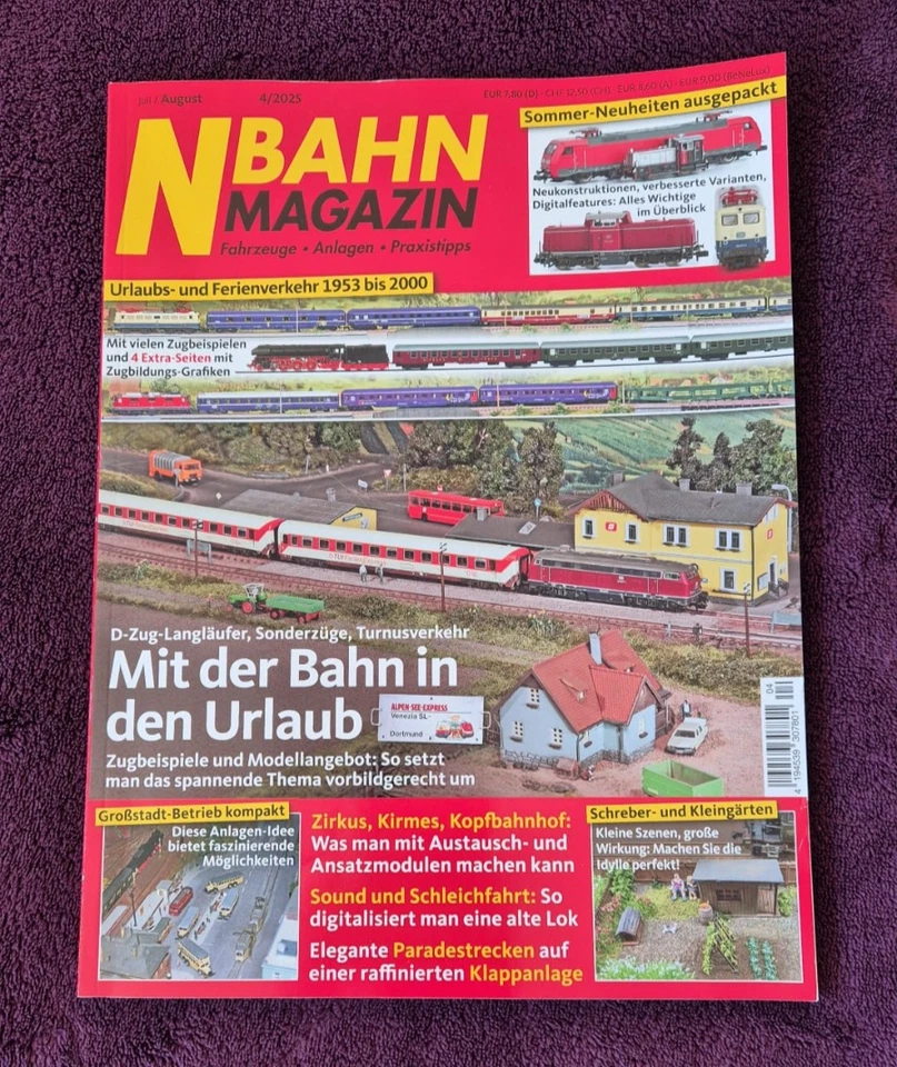 N-Bahn Magazin 4/2025 - Mit der Bahn in den Urlaub / Zugbeispiele 1953-2000, NEU