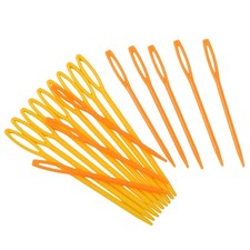 2X(18 Stck. Kunststoff Hand Nähgarn Stopf Gobelin Nadeln Basteln 9,3 cm;1344