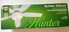 Hunter Fan 52 inch Traditional Fresh White Ceiling Fan with Pull Chain and Light