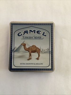 CAMEL Turkish Silver Blend Extra Smooth & Mellow Cigarette Metal Tin JR Reynolds