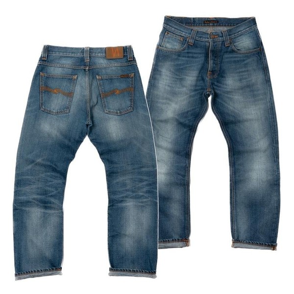 Men Nudie Jeans Jeans Navy Cotton 31