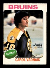1975 76 O-Pee-Chee #27 Carol Vadnais Bruins TRADED VG-EX *2p