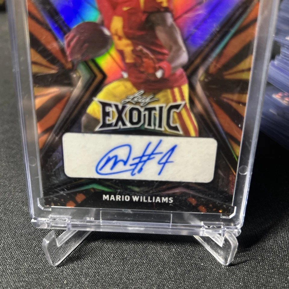 2022 Leaf Exotic Mario Williams RC #BA-MW2 Auto #'d 4/4 one of one jersey match - Image 4 of 4