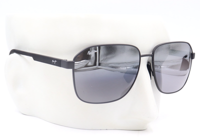 Maui Jim ONIPAA ASIAN FIT Gunmetal Mirror Sunglasses DSB651-02
