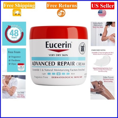Advanced Repair Body Cream 16oz for Very Dry Sensitive Skin Fragrance-Free