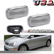 2pc Jdm Spec Clear Fron Side Marker Lights For Hondaacura Rsx Integra Civic Ep3 2pc Jdm Spec Clear Fron Side Marker Lights For Hondaacura Rsx Integra Civic Ep3