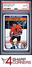 1982 O-PEE-CHEE #71 RICH PRESTON BLACK HAWKS POP 5 PSA 10