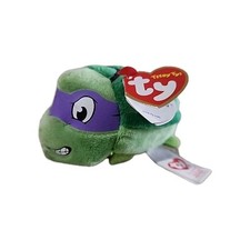 TY Beanie Teeny Tys 4" Teenage Mutant Ninja Turtles Plush Toy TMNT ~ Donatello