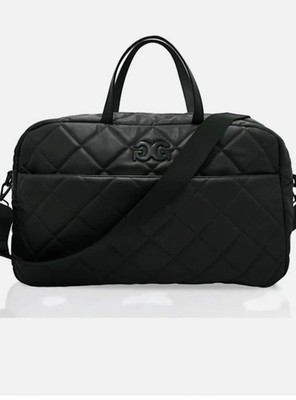 Gilda Paris Quilted Black Weekender/Duffle/Travel Bag Suitcase Carry On $229