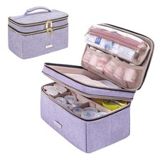 Medicine Storage Bag Bottle Organizer with Portable Small Pouch Travel Bottle...