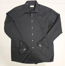 Eton Shirt Mens Size 17.5 44 Navy Contemporary Dress Button Up Long Sleeve