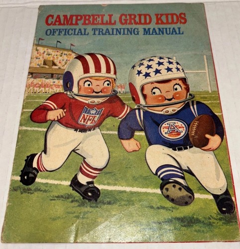 Vintage Campbell Soup Promo Grid Kids NFL AFL Football Training Manual Booklet