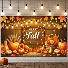 Fall Pumpkin Banner Fall Thanksgiving Decorations 71 x 43 Inch