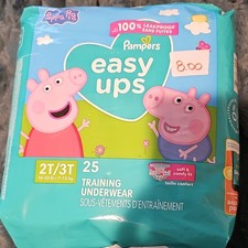 Pampers Easy Ups Training Pants 2T/3T 25 Count Multicolor Peppa Pig