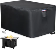 Fire Pit Cover Rectangular,600D Heavy Duty Outdoor Furniture Covers Waterproof f