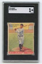 1933 Goudey #144 Babe Ruth New York Yankees SGC 1