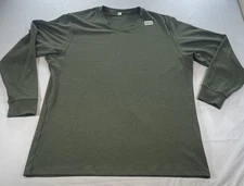 Uniqlo HEATTECH Ultra Warm Crew Neck Long Sleeve T Shirt Mens XXL Green Sweater