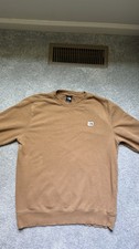 The North Face Mens Heritage Patch Crewneck Sweatshirt Brown Olive Size M 3231