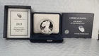 2013- *W* $1 AMERICAN SILVER PROOF EAGLE w/OGP & COA - FREE SHIPPING!