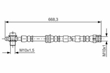 BOSCH Bremsschlauch Vorne Links oder Rechts (1 987 481 693) für SKODA Octavia 