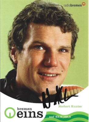 Norbert Kuntze - autograph card - Bremen One