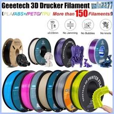 GEEETECH PLA/ABS+/PETG/TPU/Resin 3D Printer Filament 1.75mm 1KG Various Color US