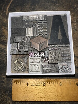 Printing Blocks Lead Ornamentals Borders Dingbats. Beautiful Variety!! #LZ