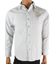 Tommy Bahama Mens Flannel Shirt New S Beige Pocket San Mateo Long Sleeves