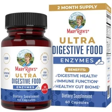 MaryRuth’s Ultra Digestive Food Enzymes Vitamin Dietary Supplement for Gut 60 ct