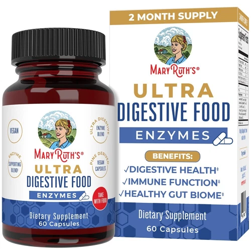 MaryRuth’s Ultra Digestive Food Enzymes Vitamin Dietary Supplement for Gut 60 ct