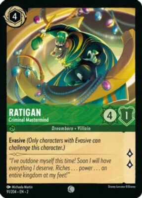 Ratigan - Criminal Mastermind - 91/204 - Common x1 - Rise of the Floodborn - NM-
