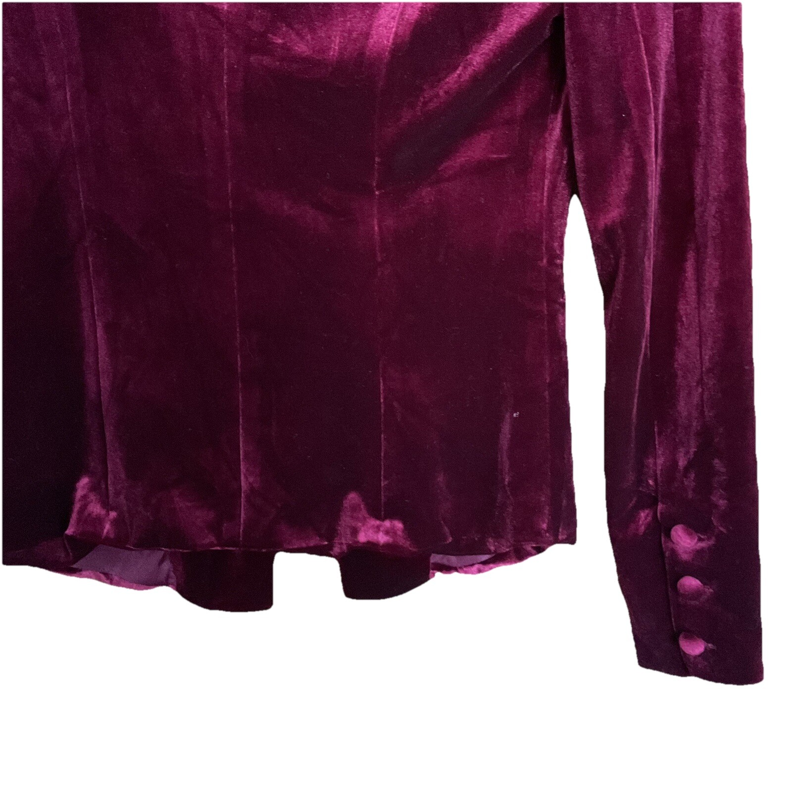 Akira Single Button Velvet Solid Office Work Part… - image 4