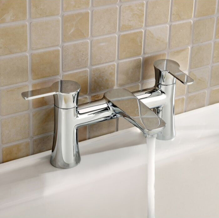 Tre Mercati Balena Pillar Bath Filler Mixer Taps (Chrome Plated) POST & VAT INC