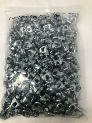 E.G.035010 Wire Rope Clamp 3/16'' Zinc Plated US Type Wire Rope Clips Qty. 250 