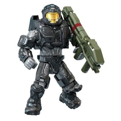 MEGA Construx - Halo Universe S3 Loose Micro Figure - CQB SPARTAN [Black]
