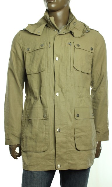 michael kors parka mens green
