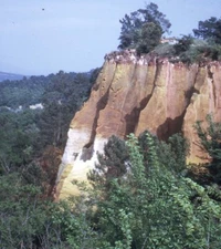 Vintage Stereo Realist Photo 3D Slide FRANCE Ochre Cliffs of Roussillon