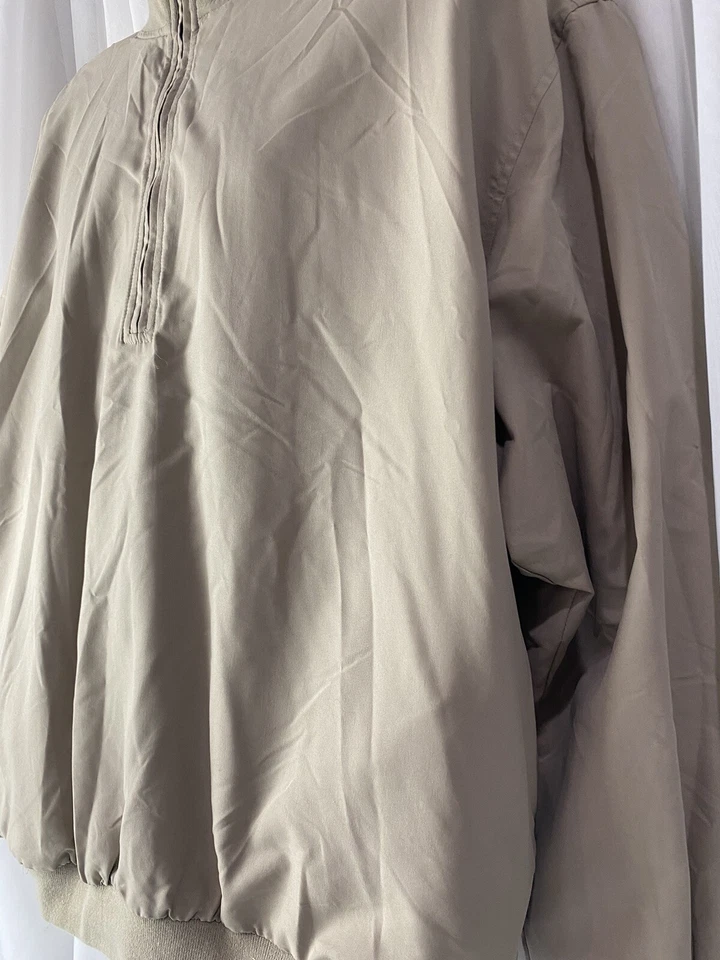 Pulôver Wedge Golf & Beyond masculino XL reversível 1/4 zíper bronzeado e preto - Imagem 3 de 4