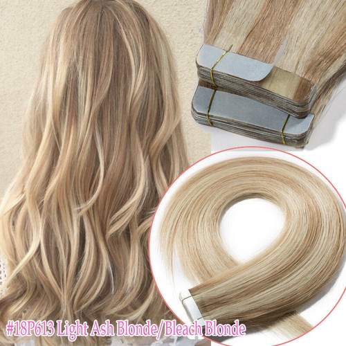 Tape in Hair Extensions Invisible Seamless Skin Weft Natural Remy Human Hair US - Picture 66 of 75