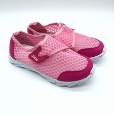 JMN Girls Mesh Sneakers Water Shoes Lightweight Hook Loop Pink 35 US 3