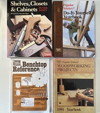 Lot of 4 Vintage Popular Science Woodworking Projects/Do It Yourself  Reference