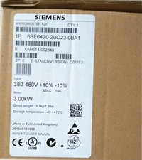 NEW SIEMENS 6SE6420-2UD23-0BA1 MICROMASTER 420 INVERTER DRIVE 3kW
