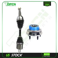 Front Wheel Hub Bearing Left Side & CV Axle Shaft For Pontiac Grand Prix 03-08