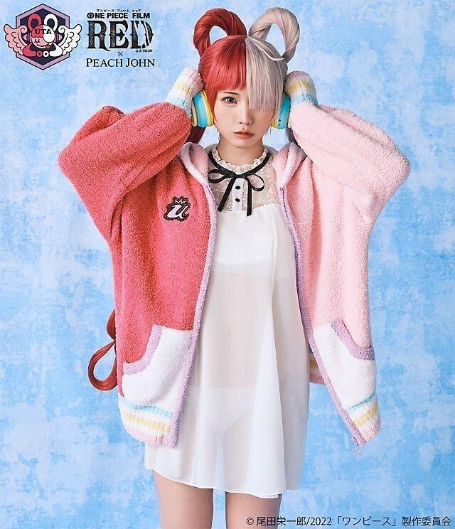【ちゃみ】PEACH JOHN ウタ フーディー パーカー Mサイズ One Piece Film Red Peach John Collaboration Uta Hoodie size