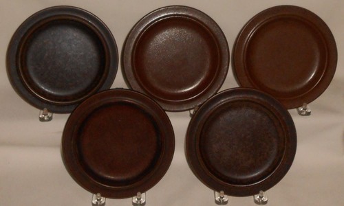MID CENTURY Set (5) Arabia RUSKA PATTERN 6 1/2" B&B Plates MADE IN FINLAND - Picture 9 of 9