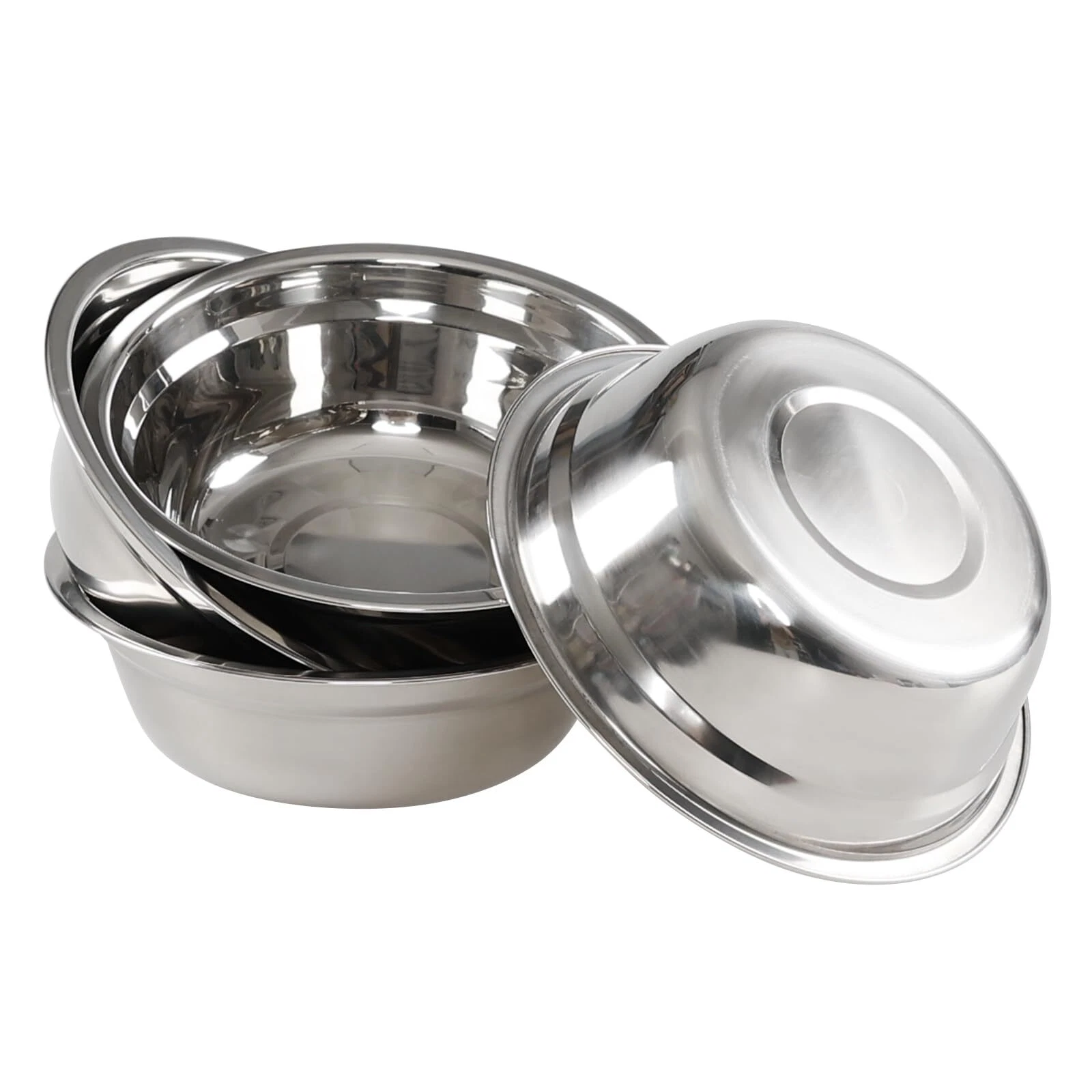 4-Pack Stainless Steel Mixing Bowls Metal Nesting Bowls