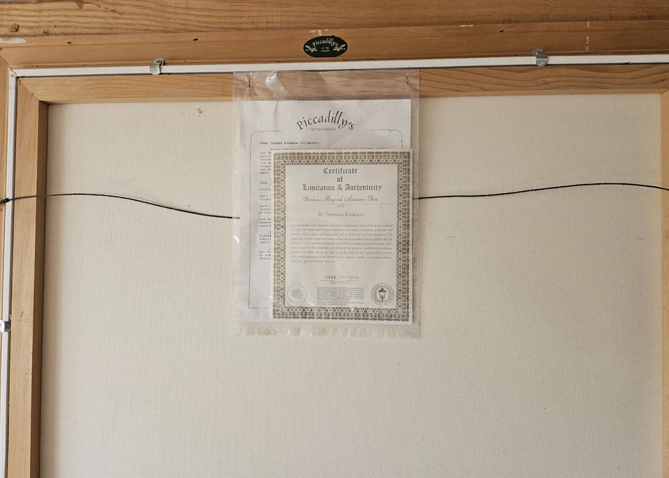 Thomas Kinkaide Art Canvas, Wood Frame  - Image 2 of 2