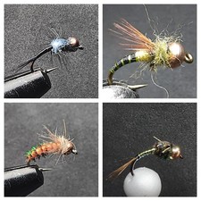 16 TUNGSTEN HEAD NYMPHS FOR FLY FISHING (4 MODELS)-TUNG-110